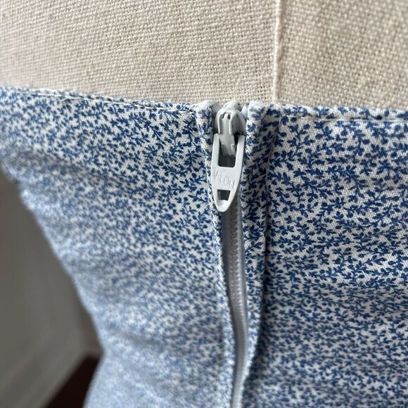 Vintage 80s Sweetheart Midi Fit Flare Romantic Feminine Dress Blue White Lace S - Picture 9 of 10